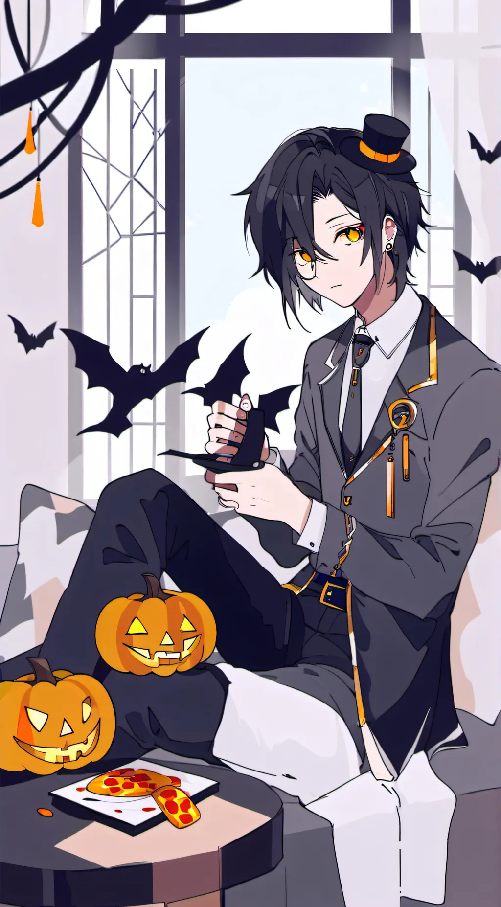 ai character: smiling critter  background