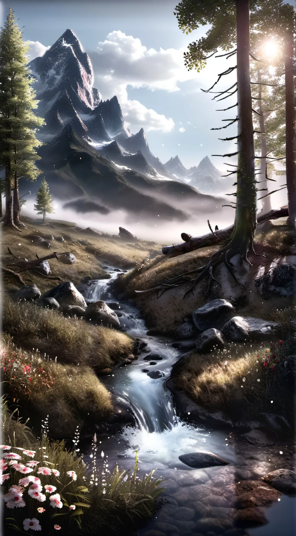 ai character: Grass background