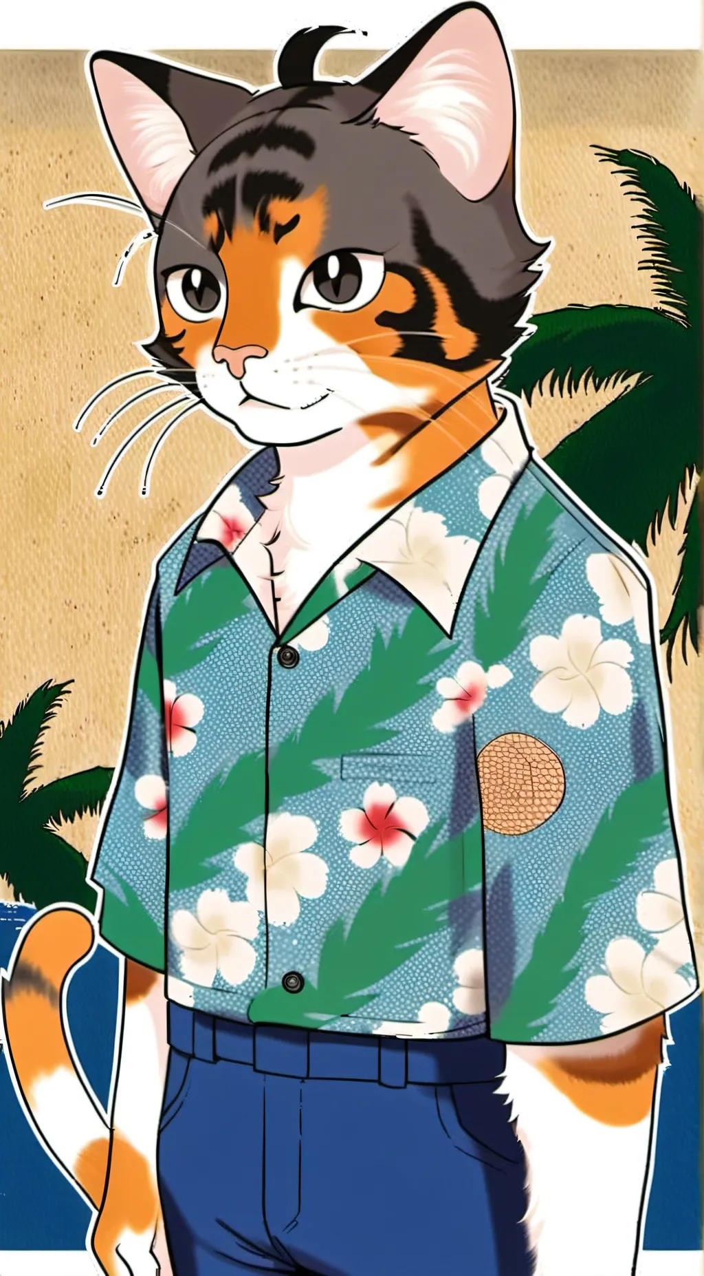 ai character: Meowscles background