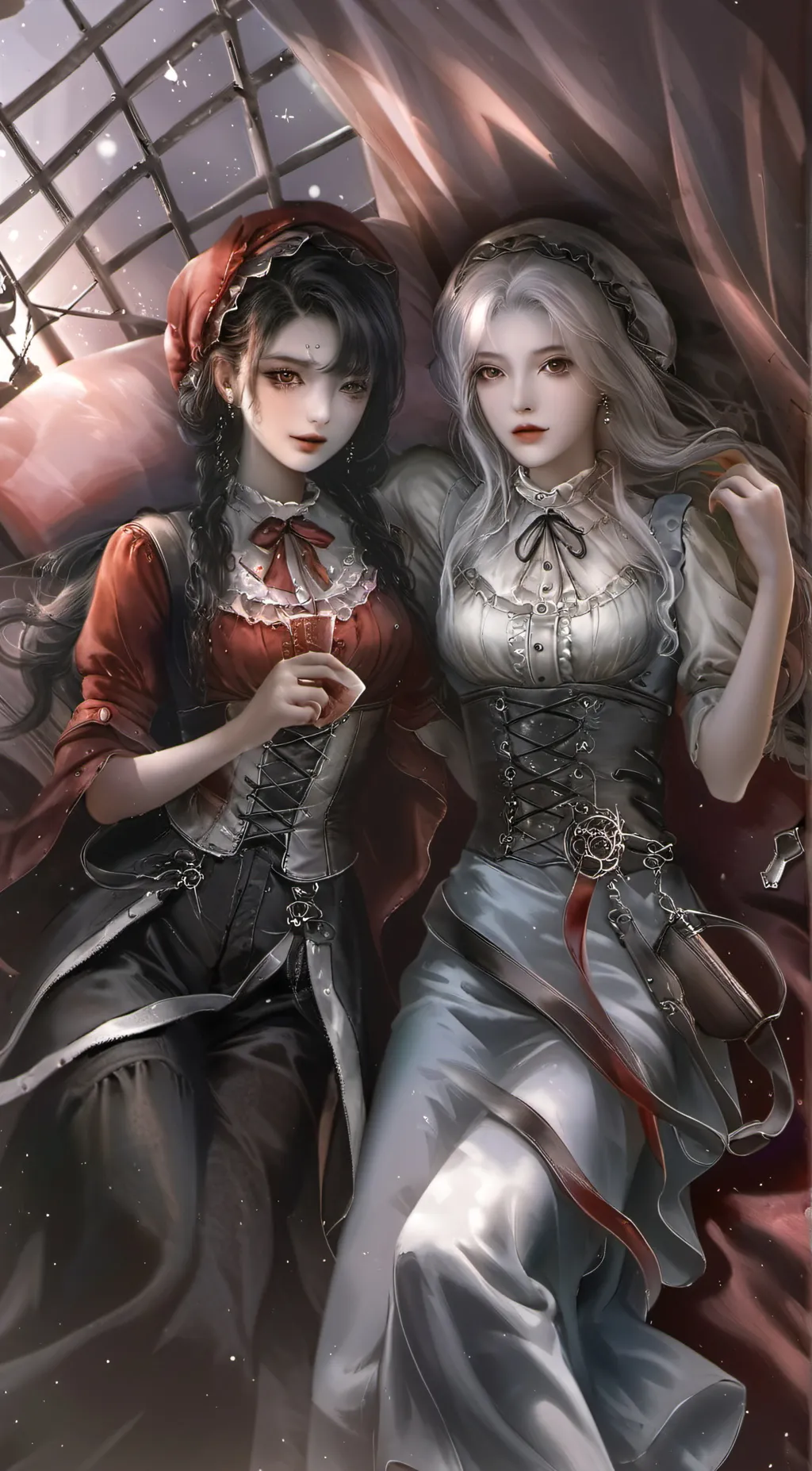 ai character: Lily and may background