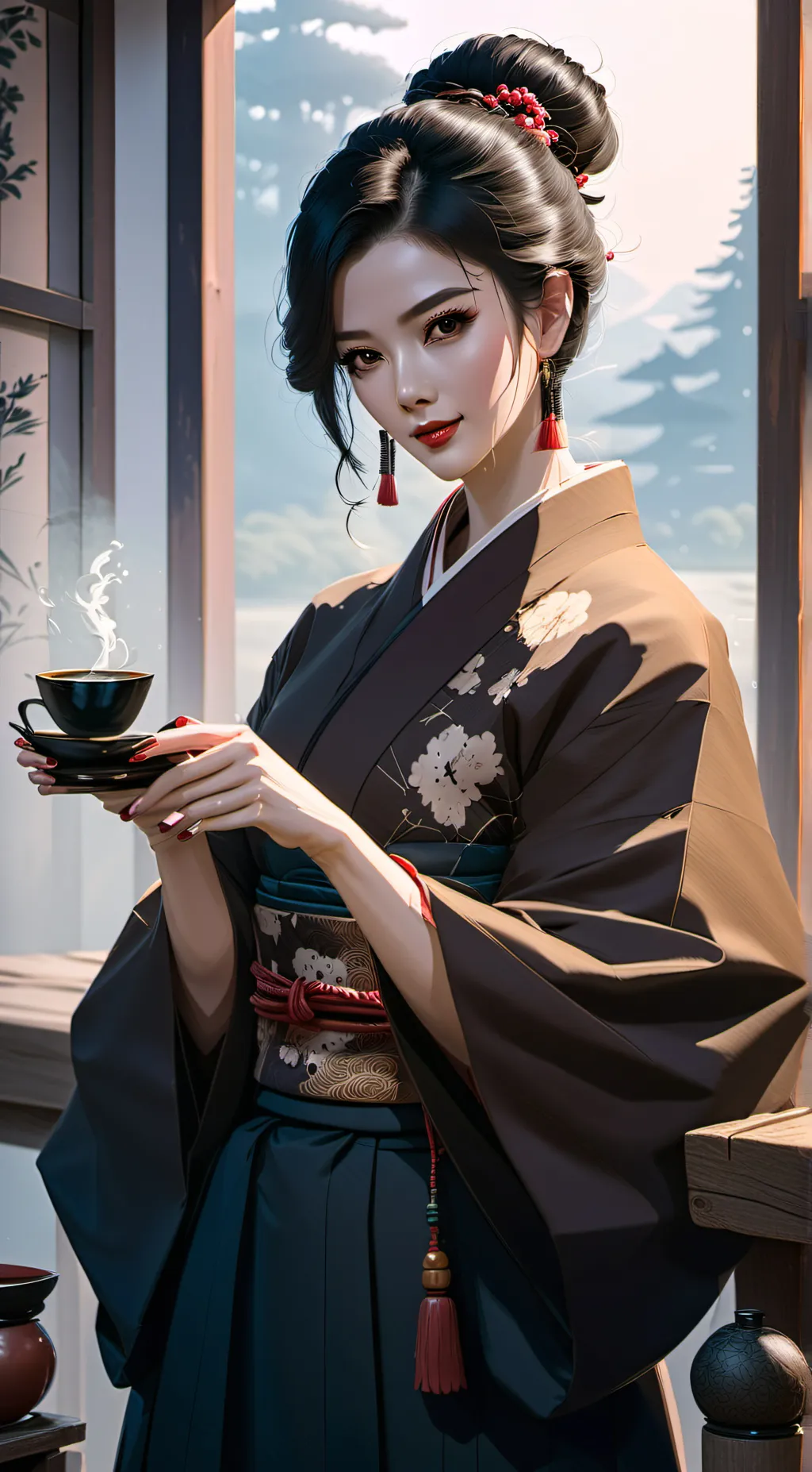 ai character: Satomi background