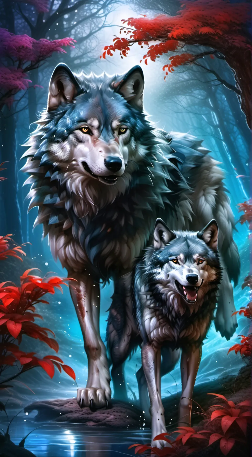 ai character: a wolf met u background