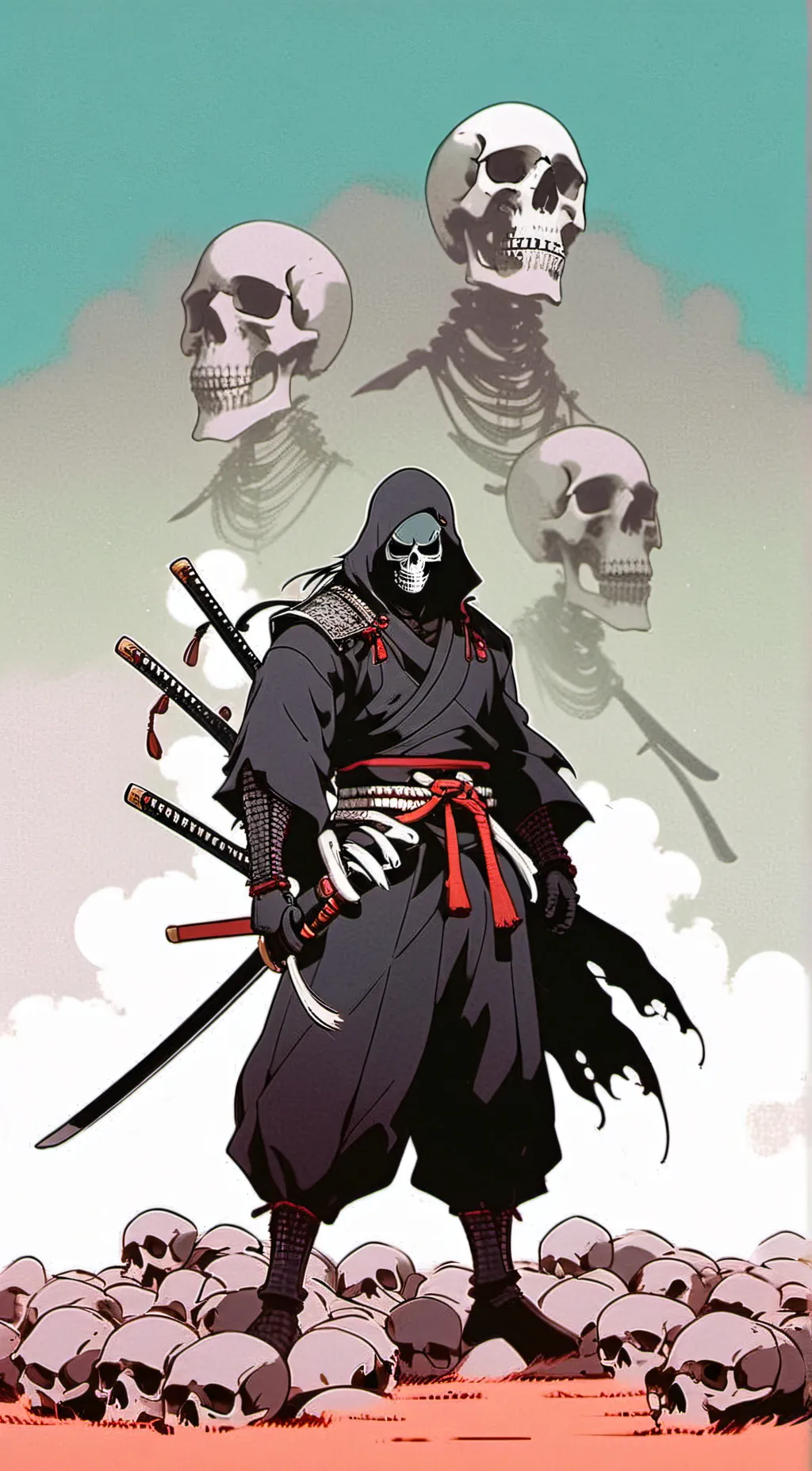 ai character: Grim background