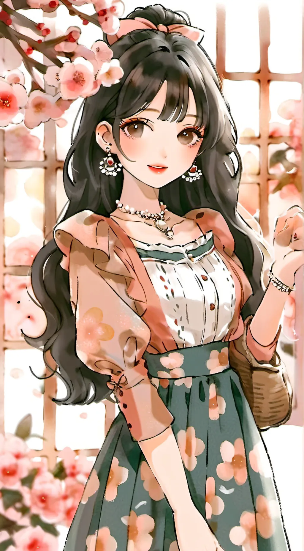 ai character: rose background