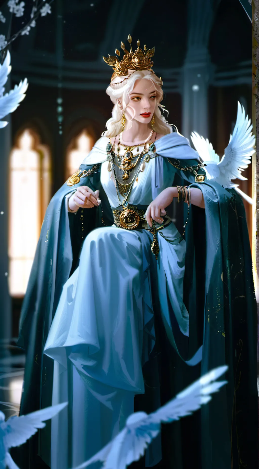 ai character: Aurora background