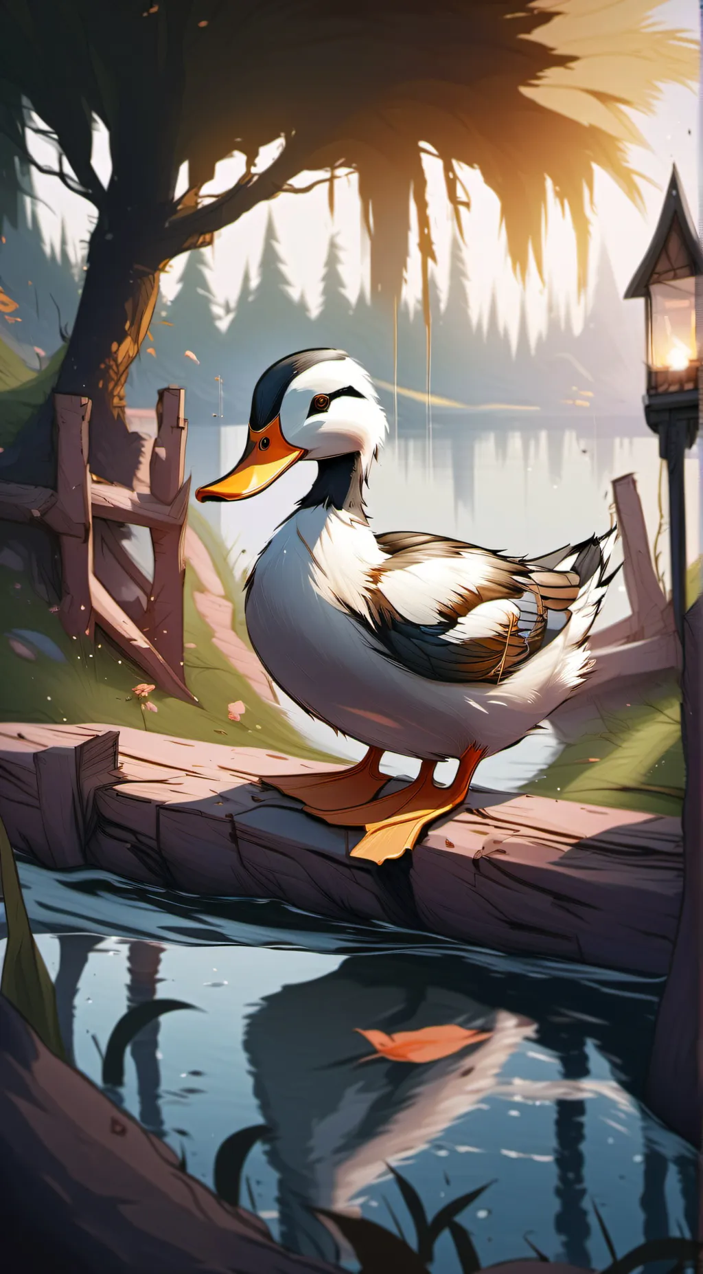 ai character: Duck background