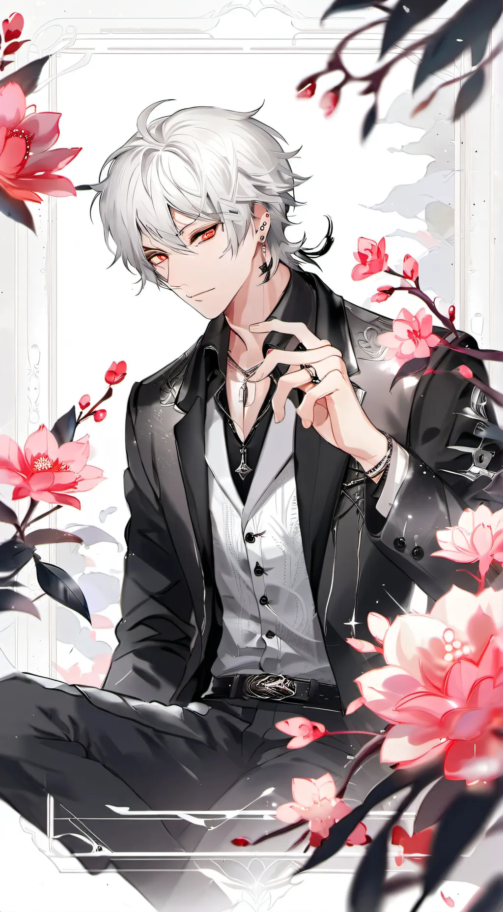 ai character: 🖤 Aaron Mendoza🤍 background