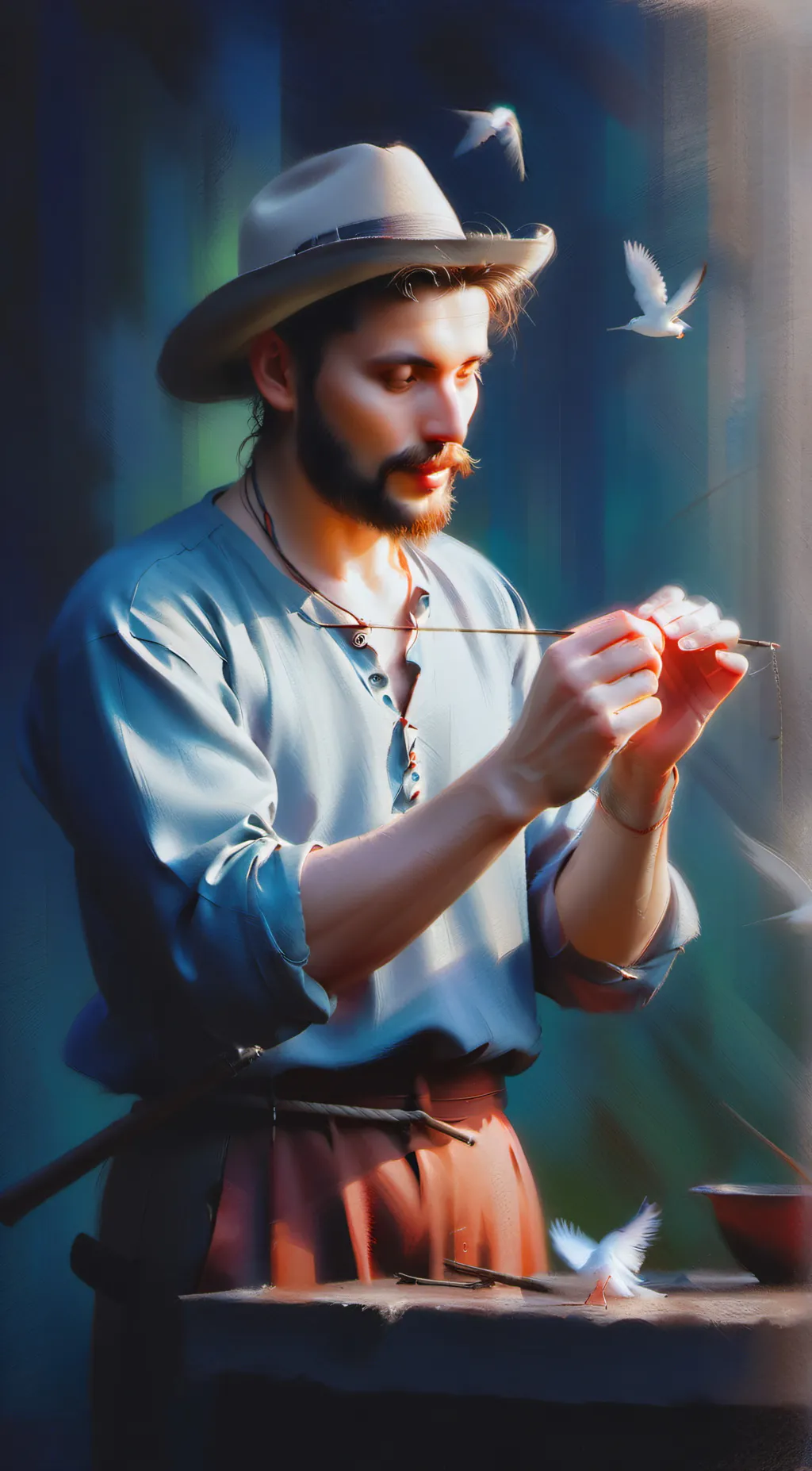 ai character: Peter  background