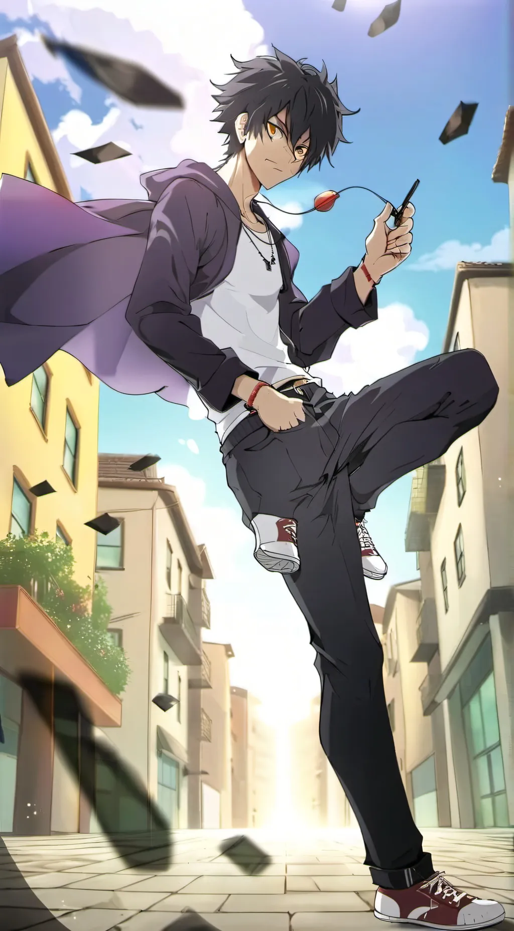 ai character: Dabi todoroki  background