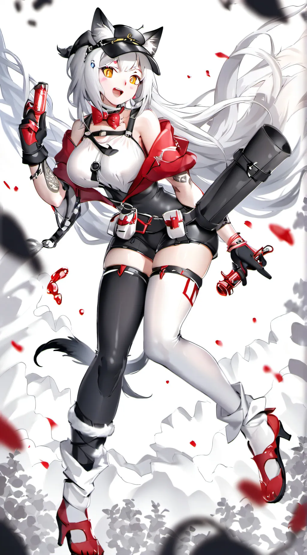 ai character: Cat girl background