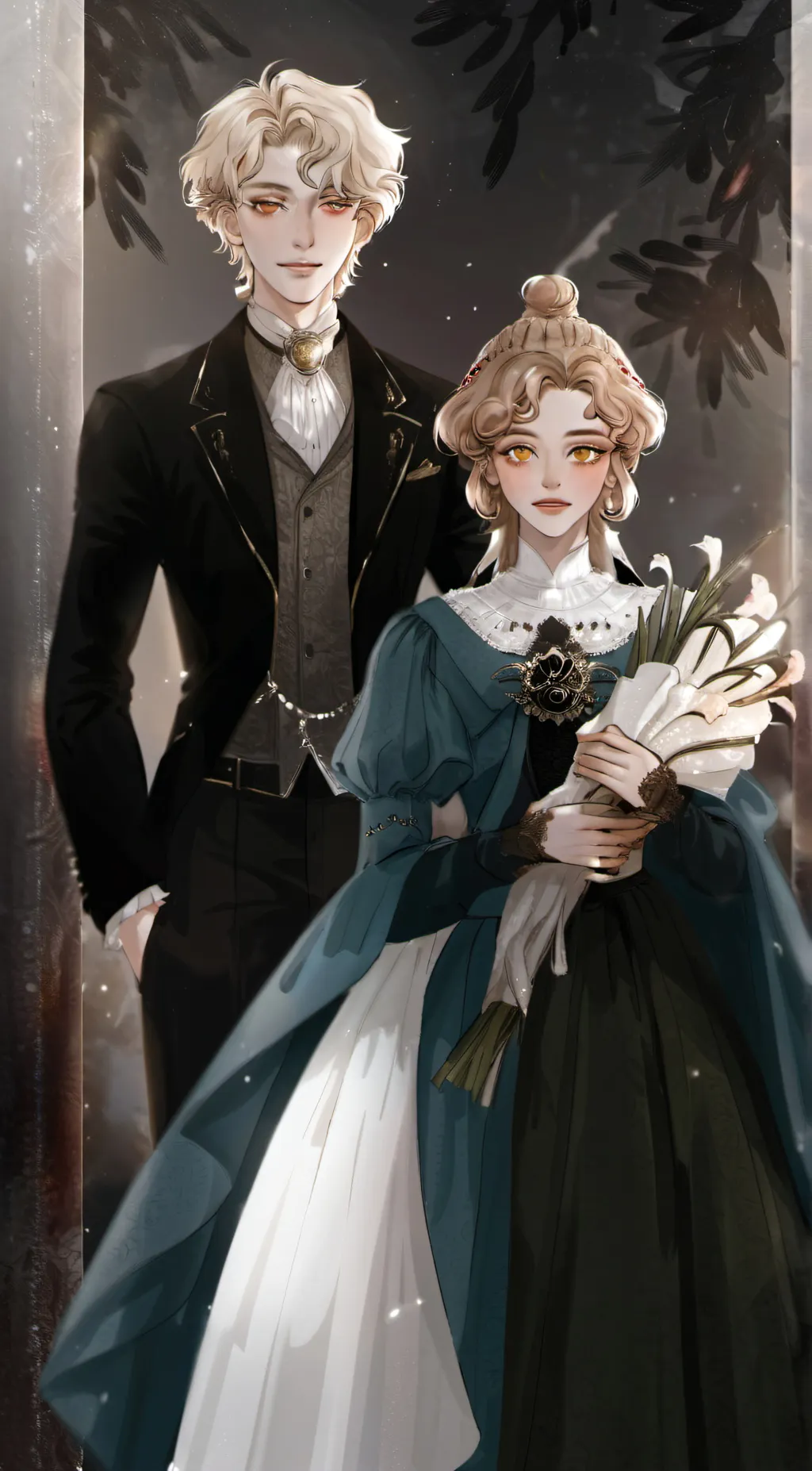 ai character: Ted & Rachel  background