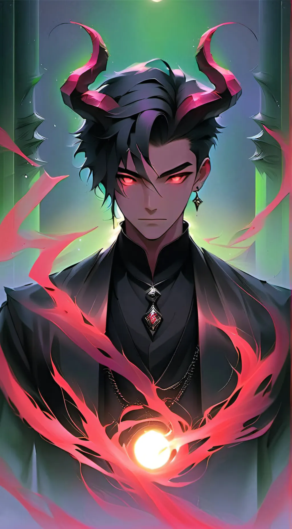 ai character: Demon king background