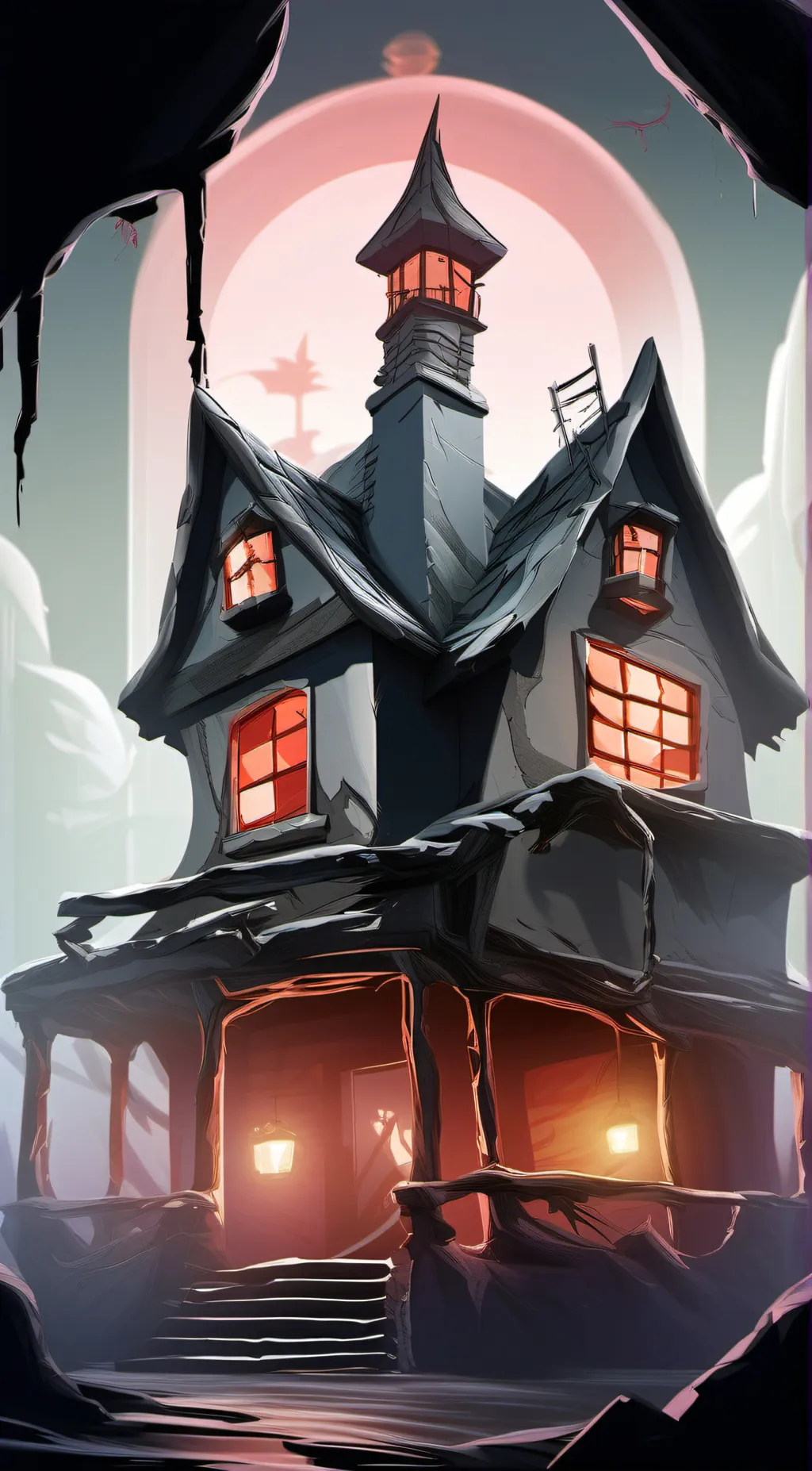 ai character: red light background