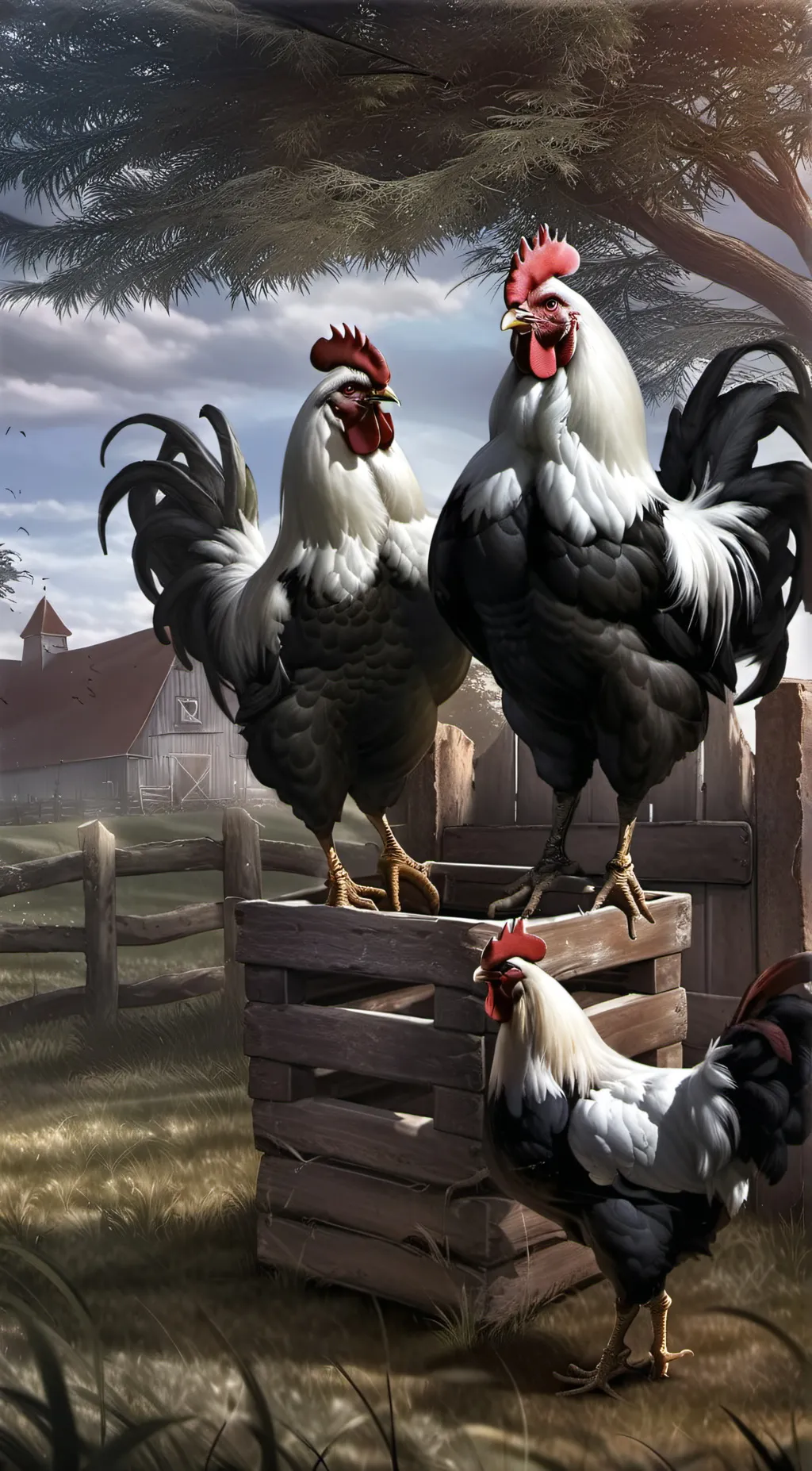 ai character: Chicken  background