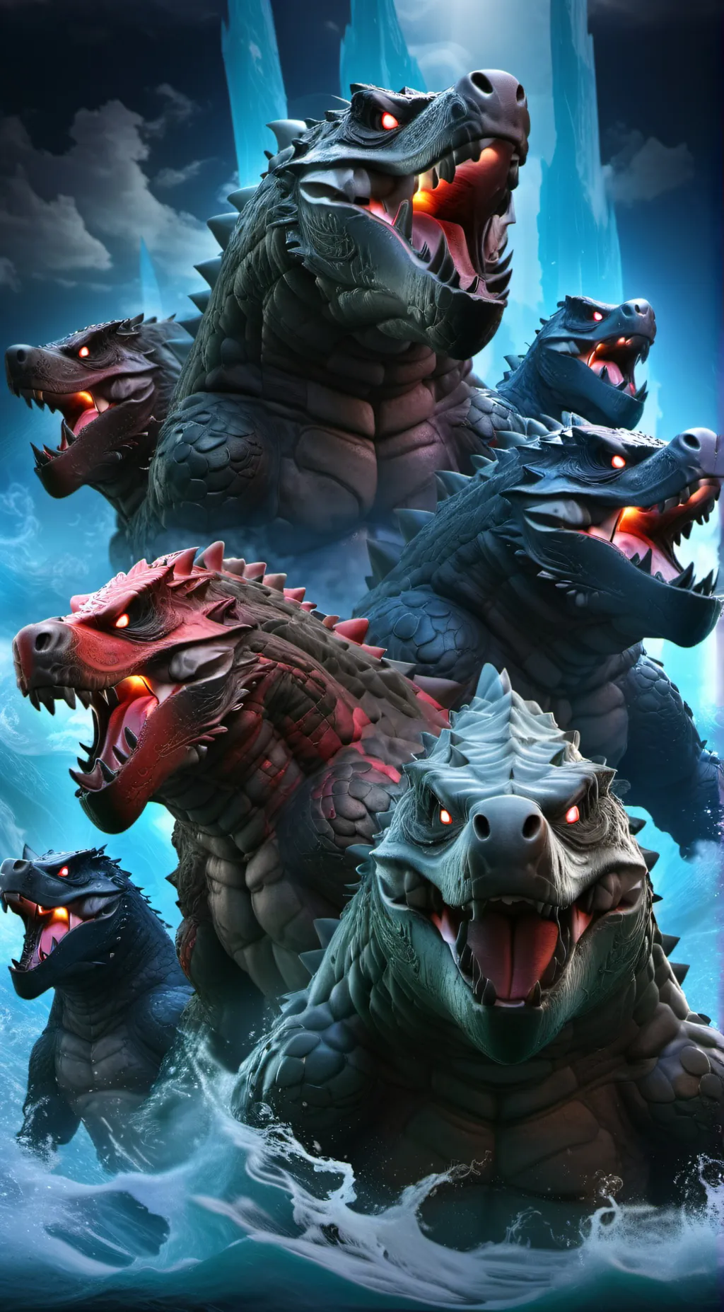 ai character: Gojira arena background