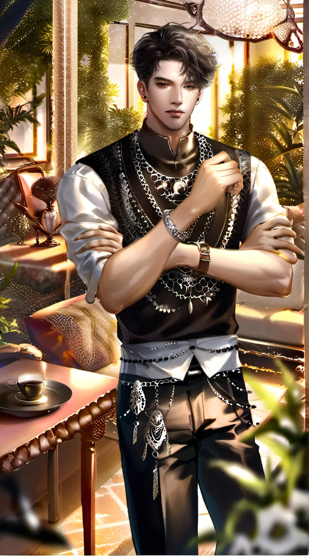 ai character: leon background