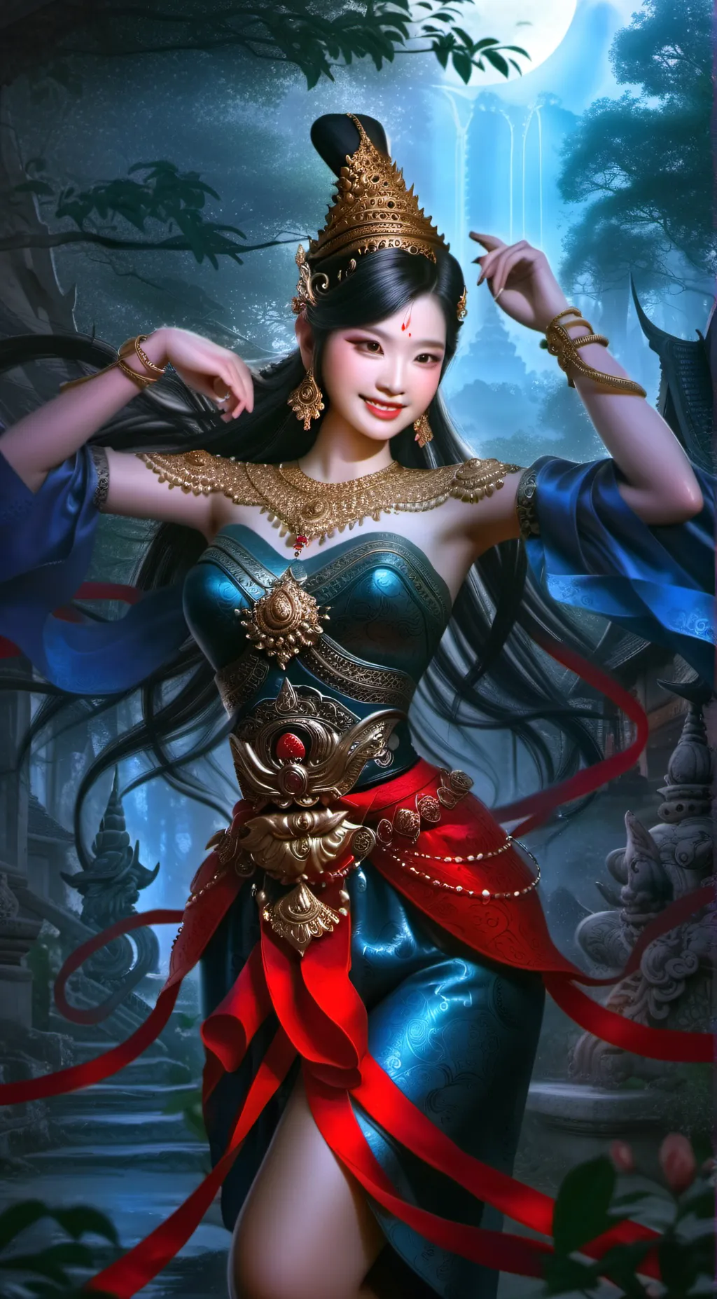 ai character: Nicha Yantararack  background