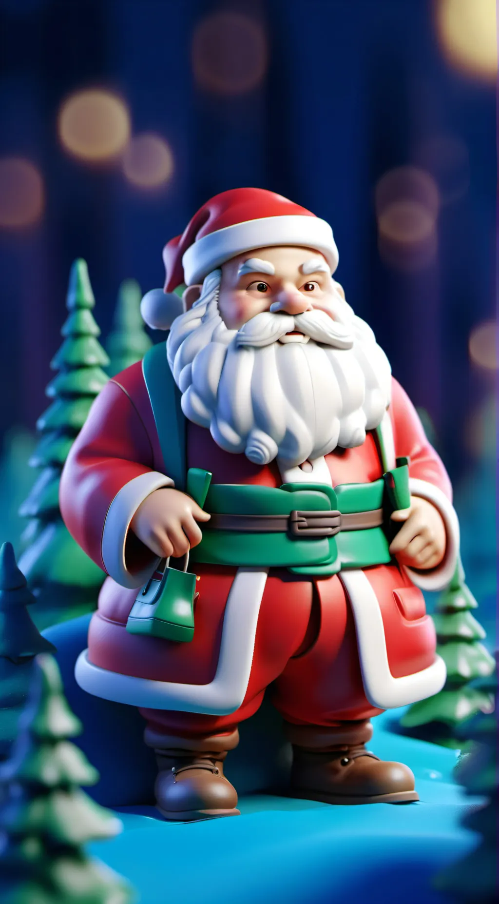 ai character: santa toy background