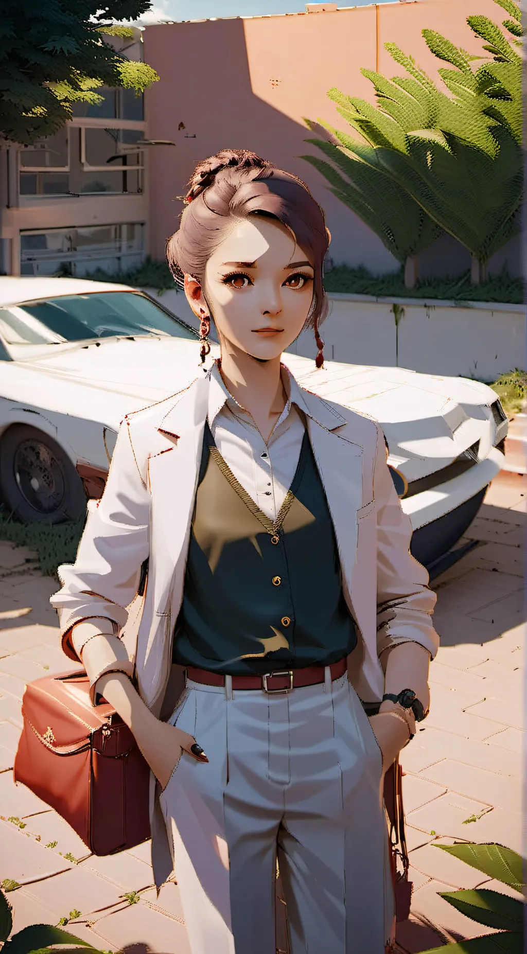 ai character: Abby  background