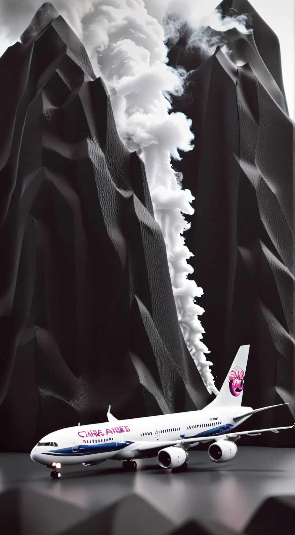 ai character: china airlines 707 background