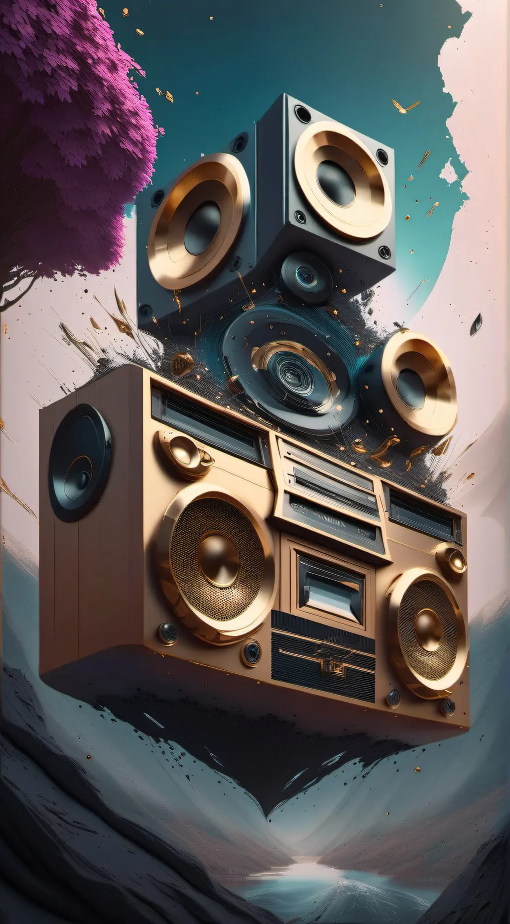 ai character: Prevence boombox 2 background
