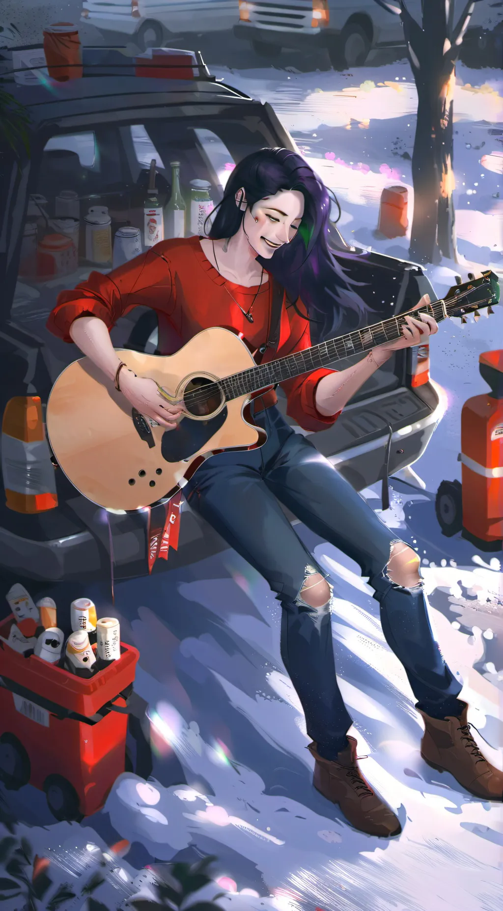 ai character: Mia White background