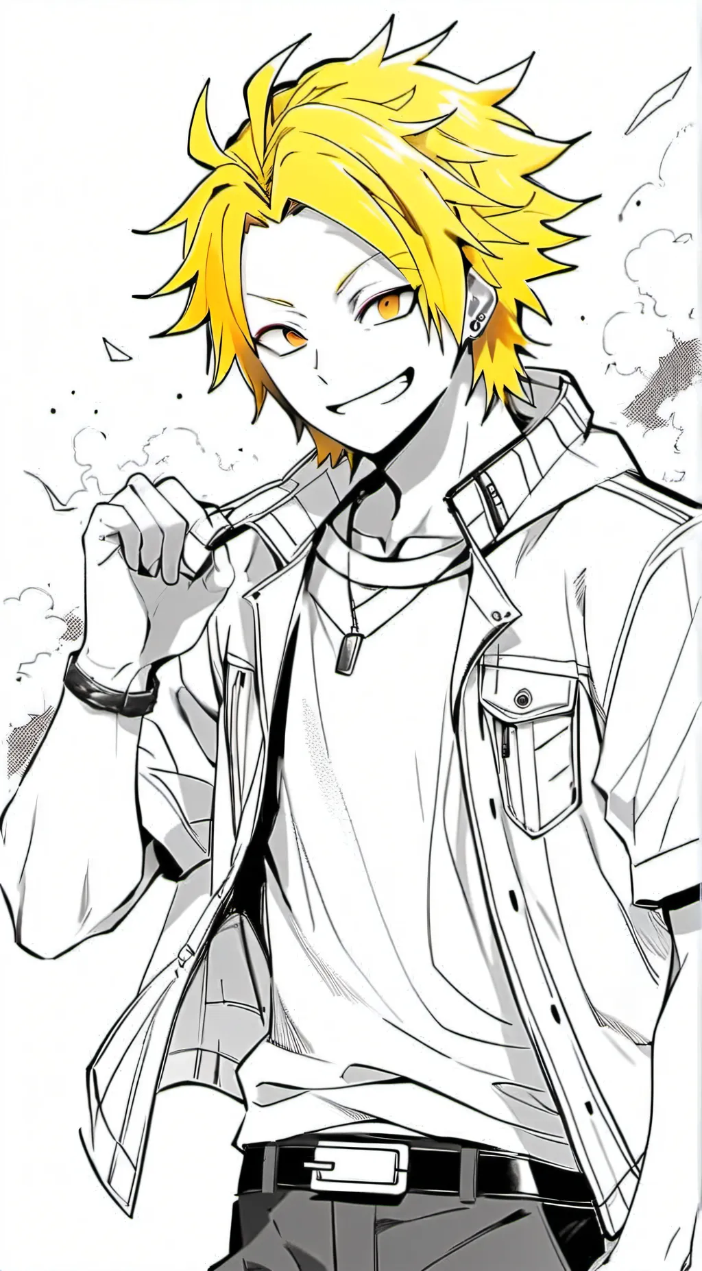 ai character: Kaminar kirshima  background