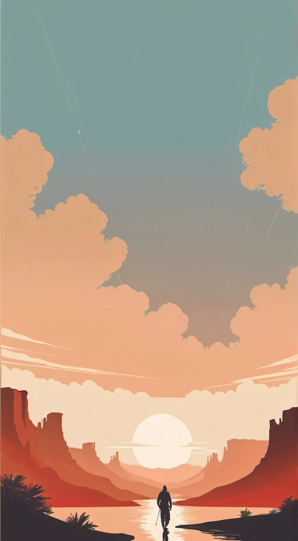 ai character: the sky background