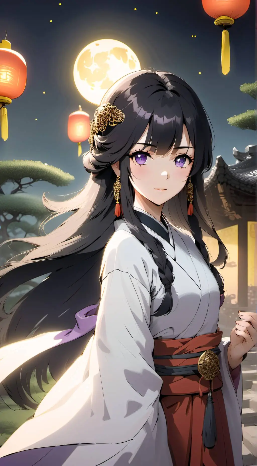ai character: Lady Luna Haoma ⛩️ background
