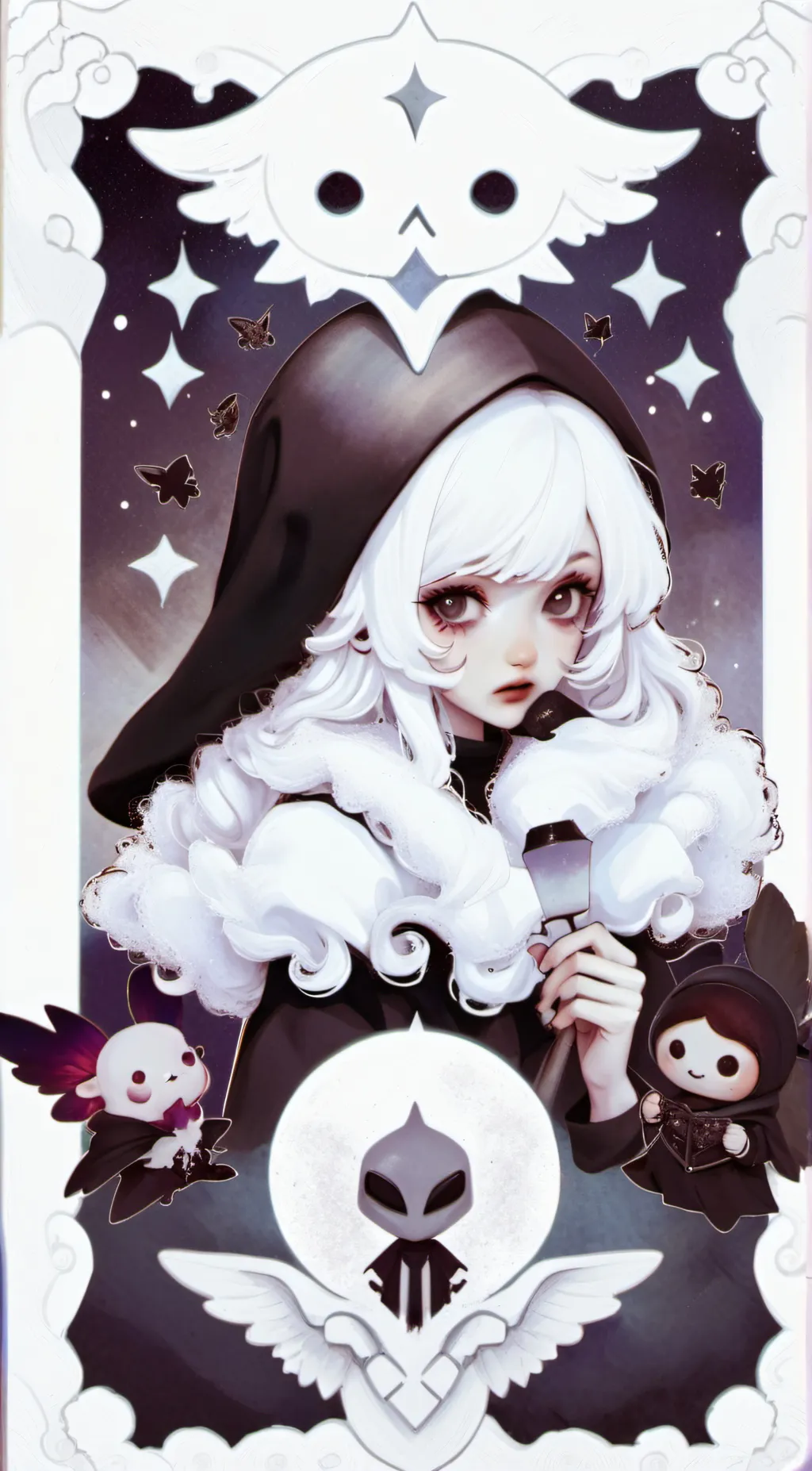 ai character:  hero vs Villain  background