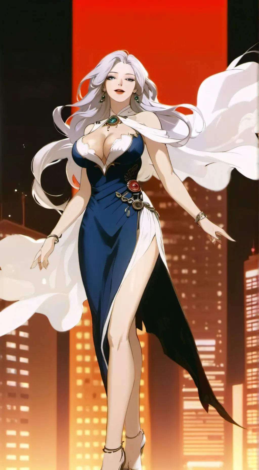 ai character: kaiju girl background