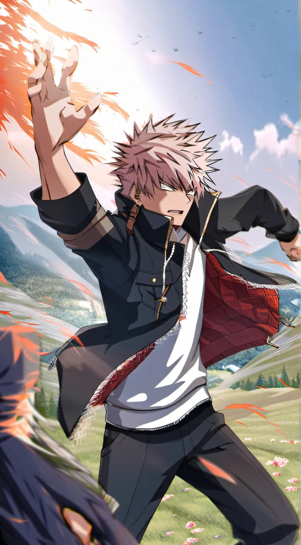 ai character: katsuki bakugou  background