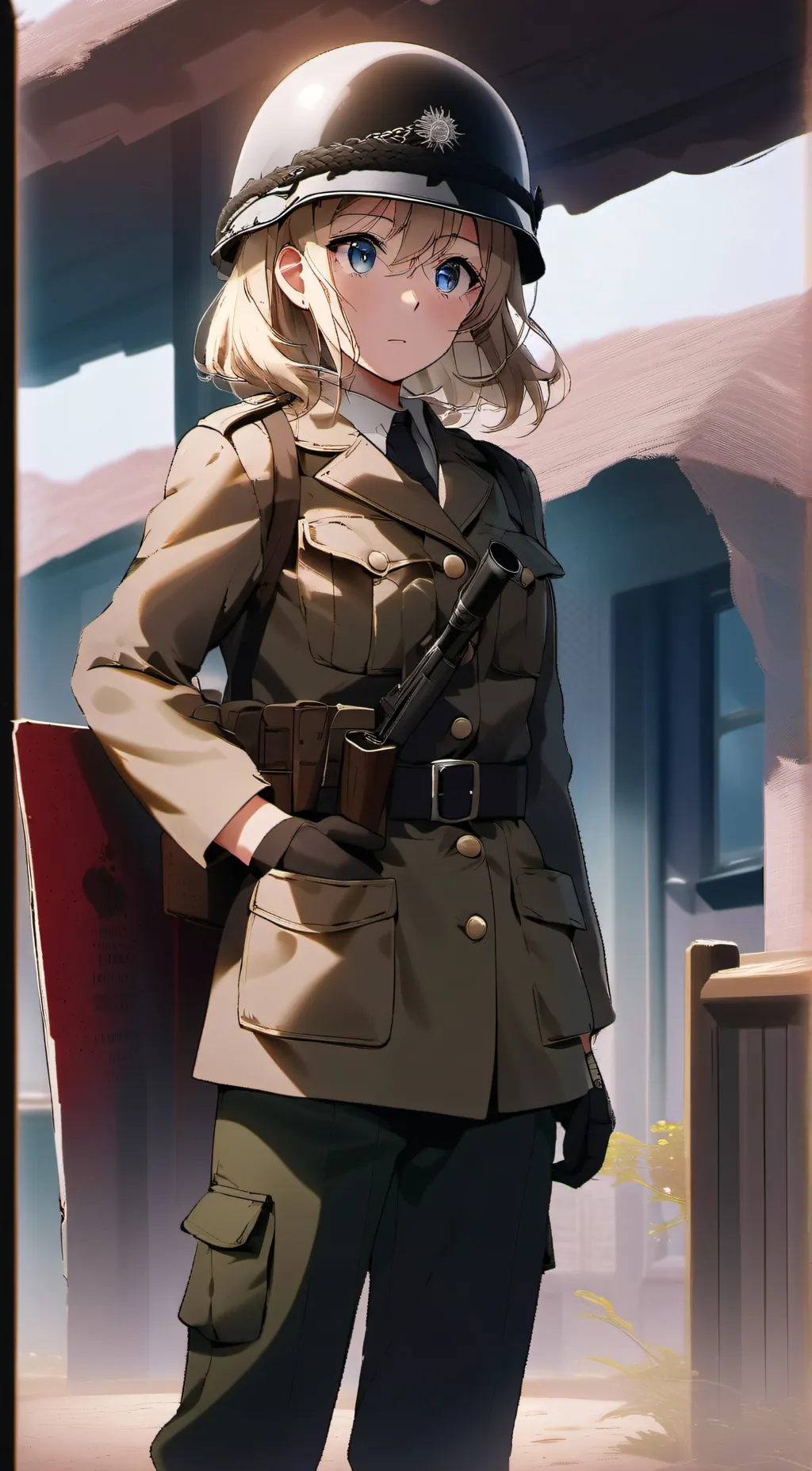 ai character: Pvt Sakura background