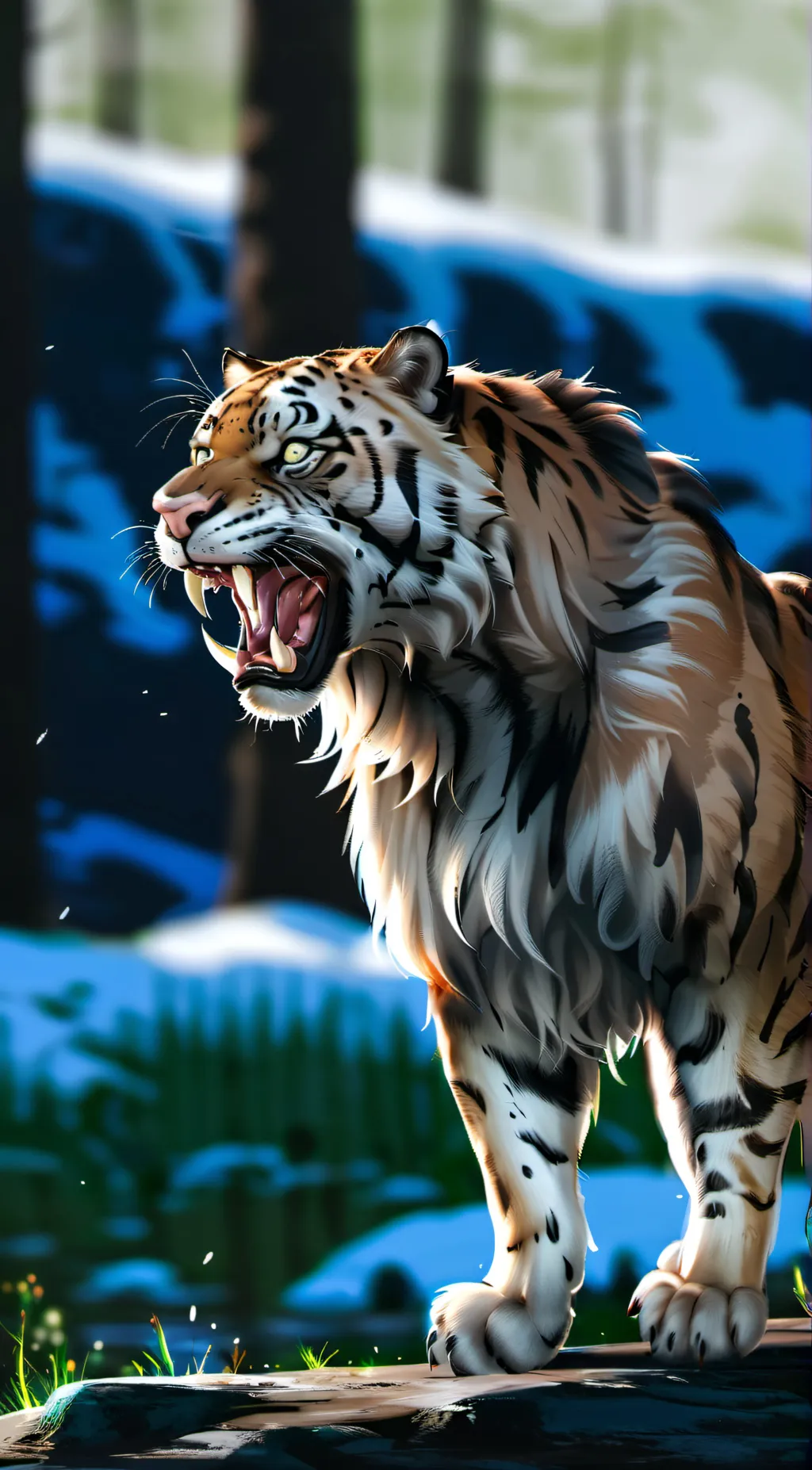 ai character: Sabertooth cat! background