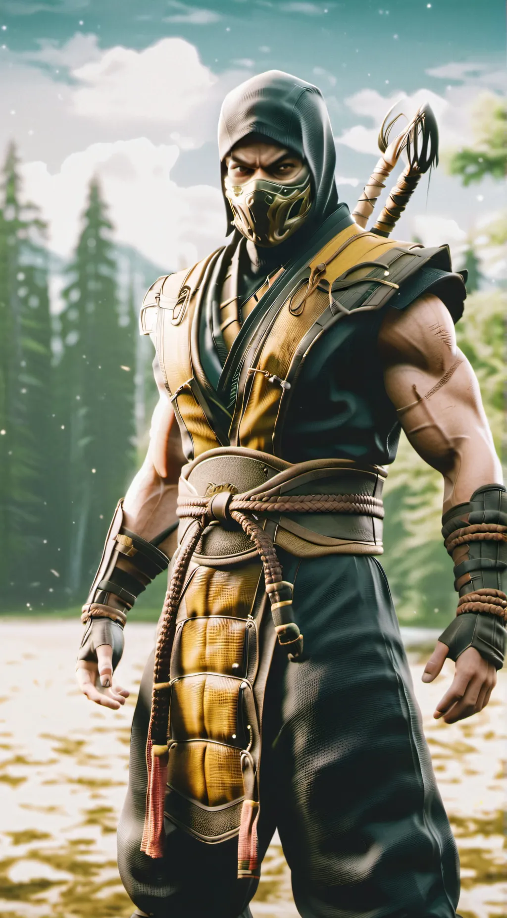 ai character: Scorpion  background