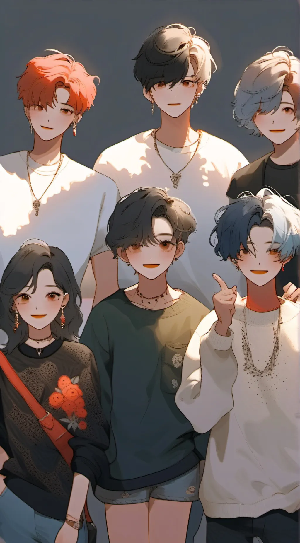 ai character: Friend group  background