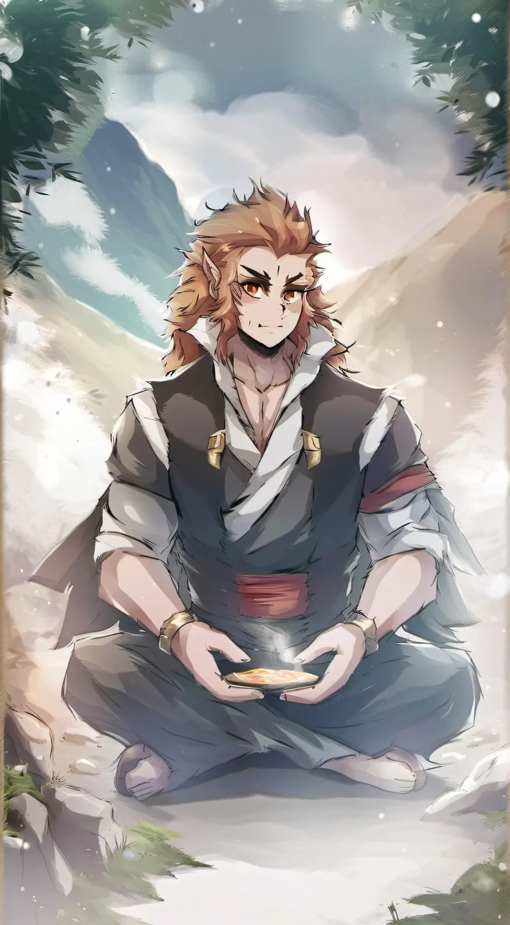 ai character: Rengoku background