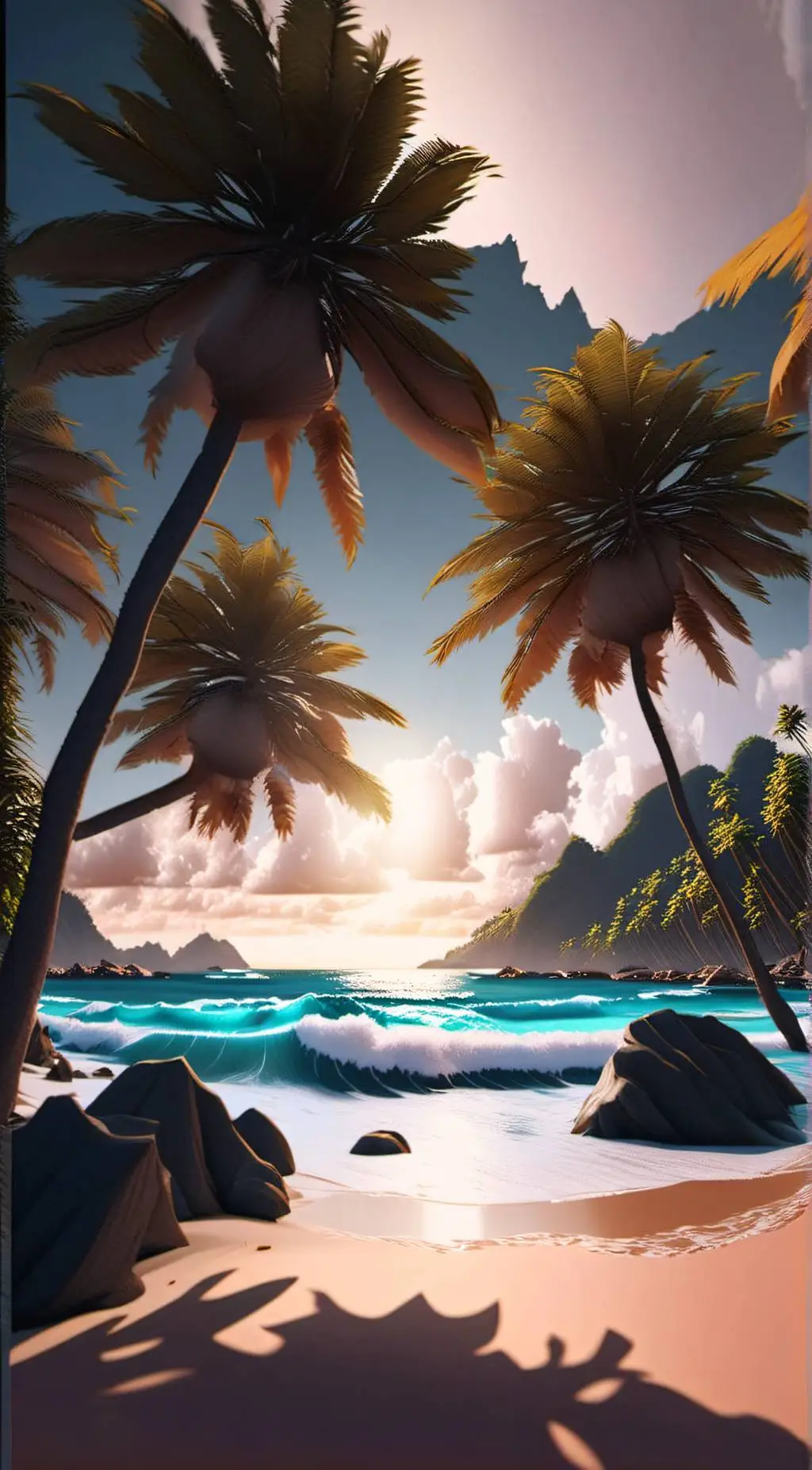 ai character: Beach  background