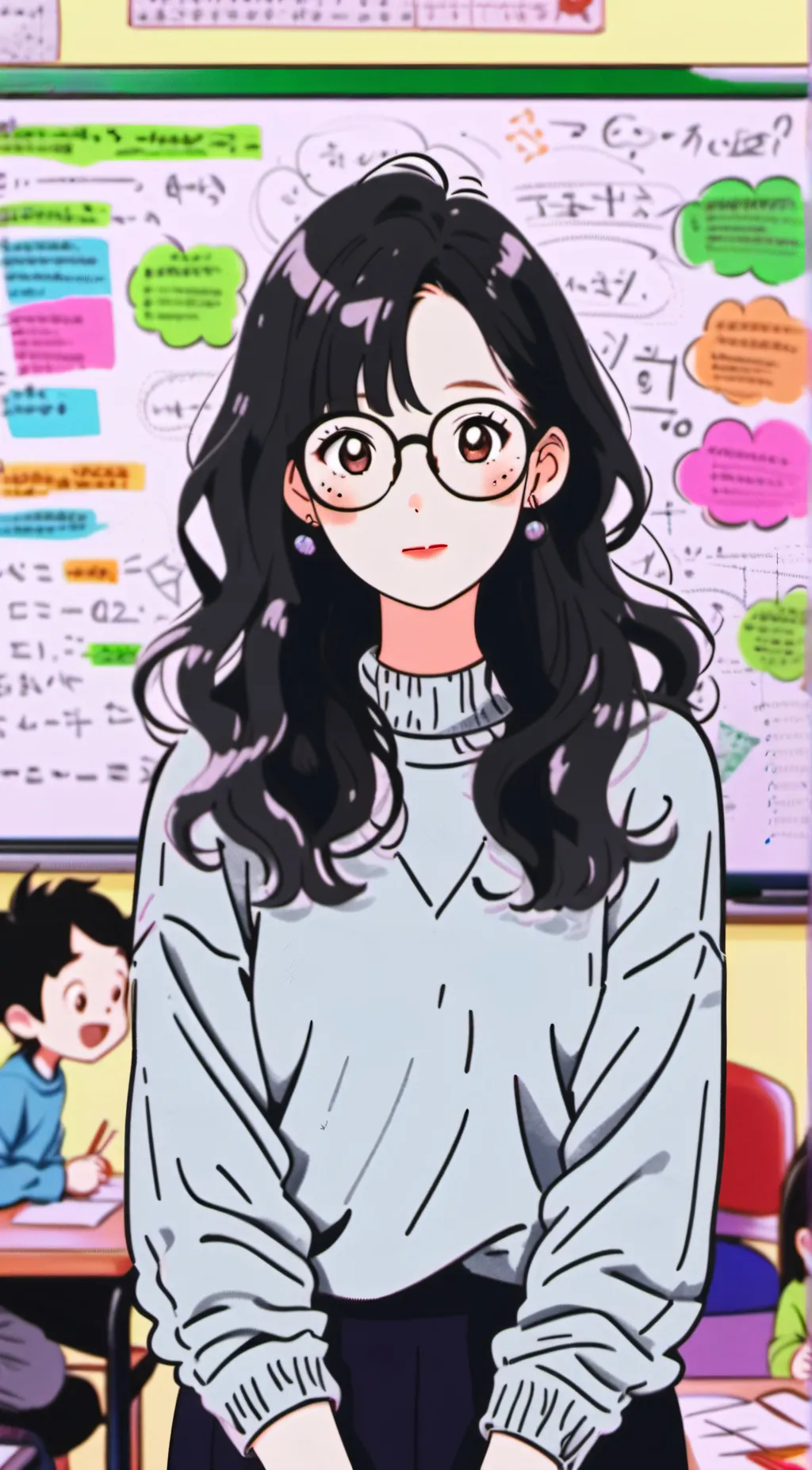 ai character: miss circle  background