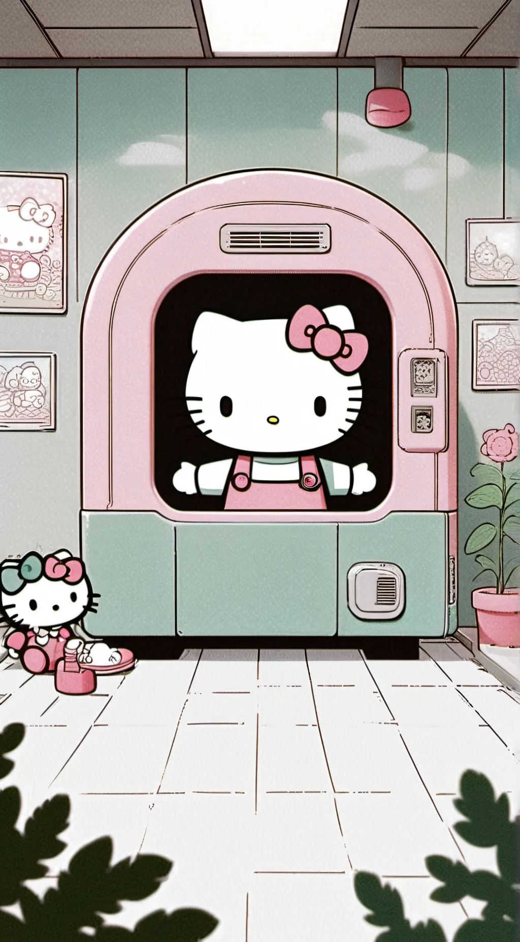 ai character: Hello kitty! background