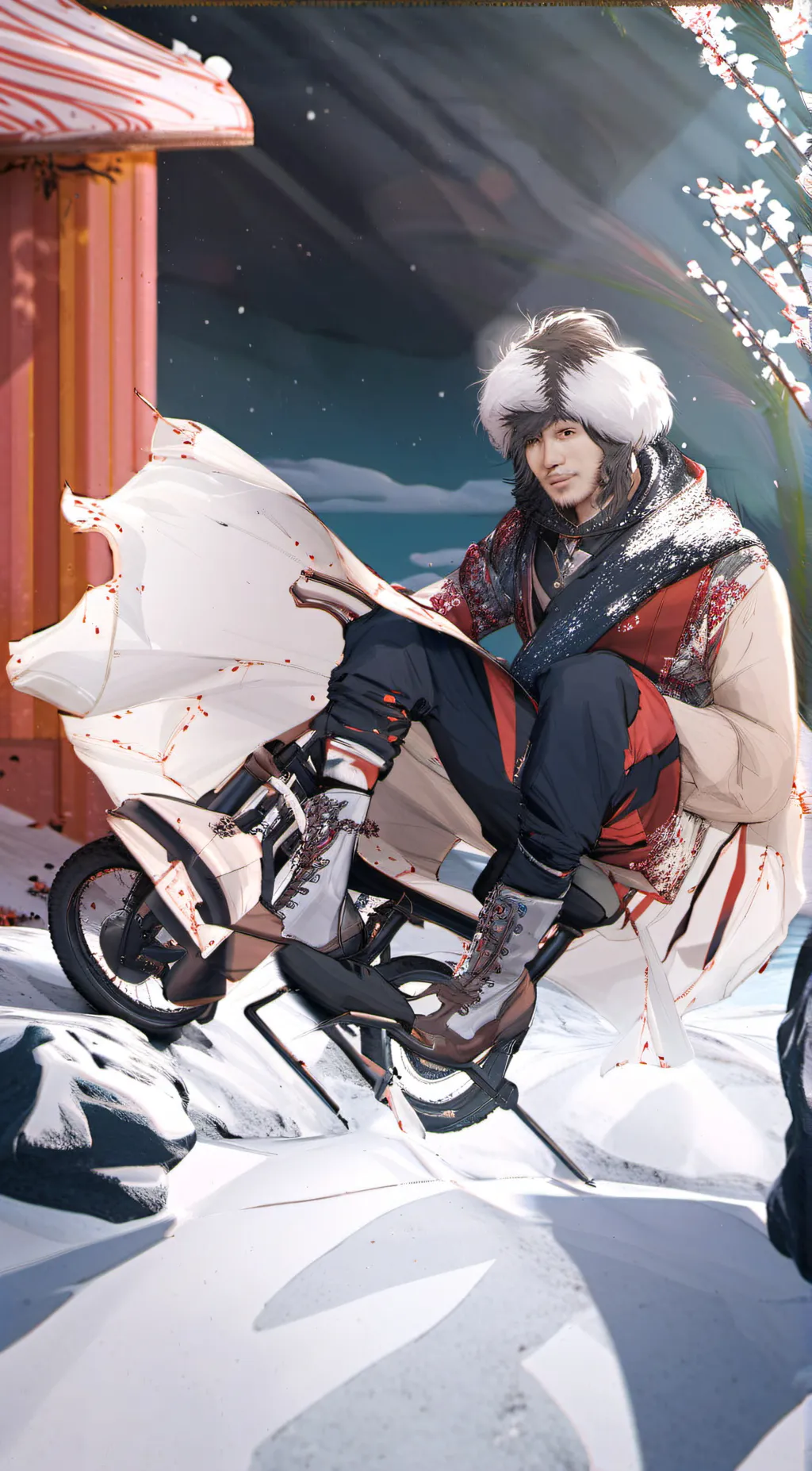 ai character: boo beer background