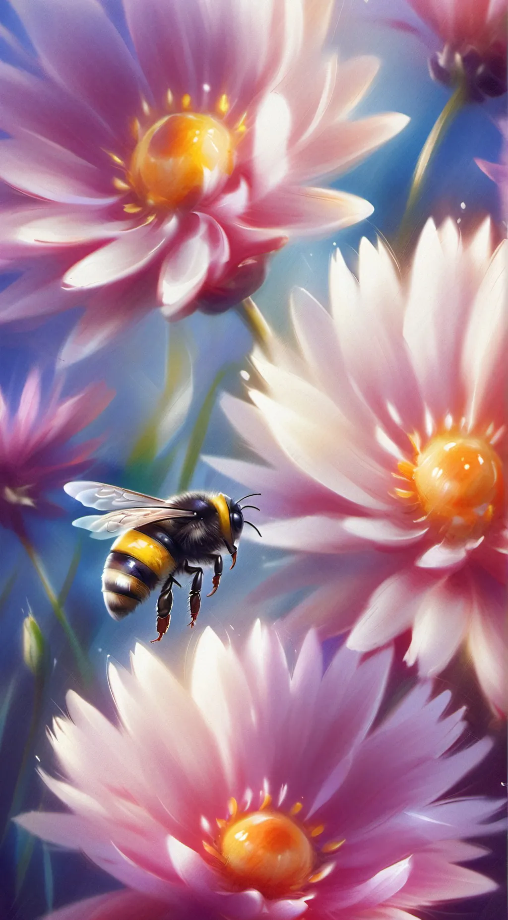 ai character: smiling critters background