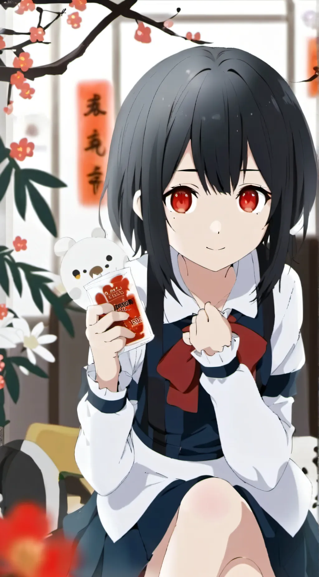 ai character: Mori  background