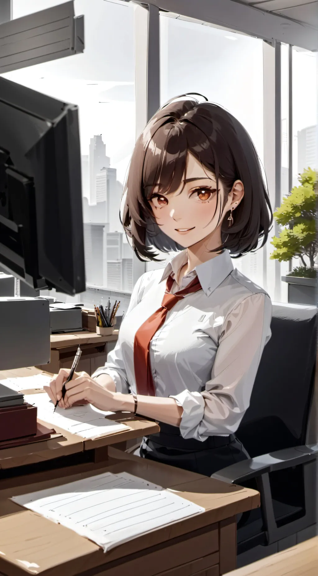 ai character: Ivory background