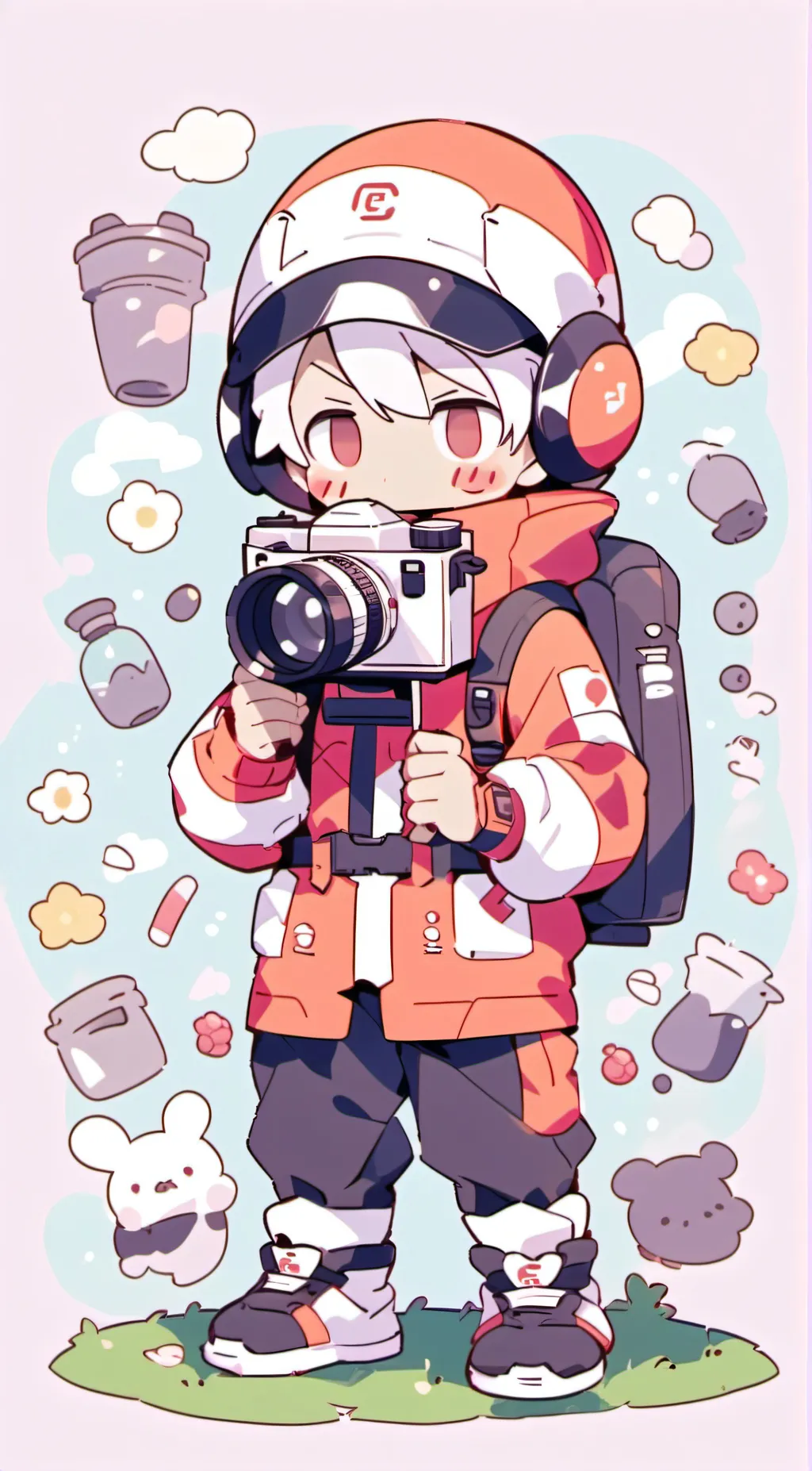 ai character: Plunger cameraman background