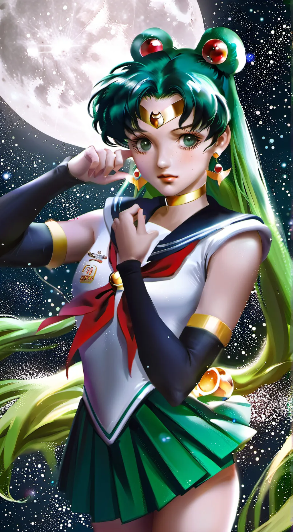 ai character: Sailor Moon/ Mha  background