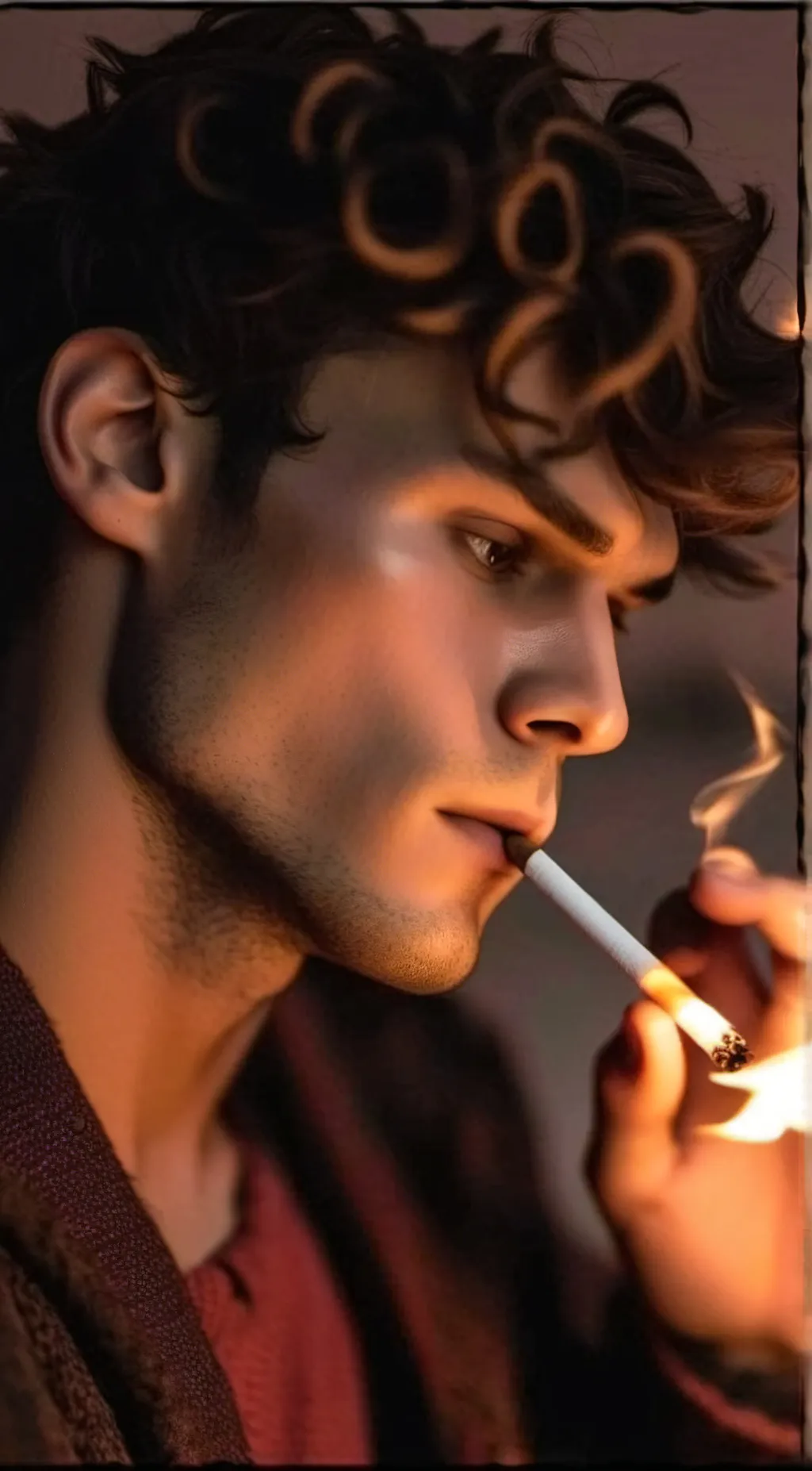 ai character: Mattheo riddle.  background