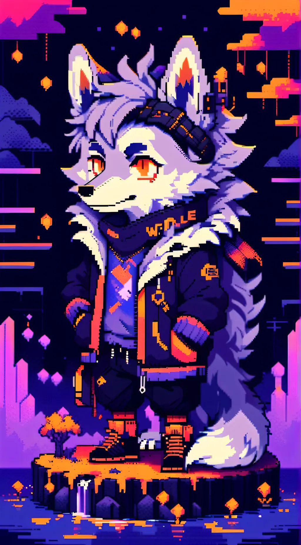 ai character: roxxy wolf fnaf background