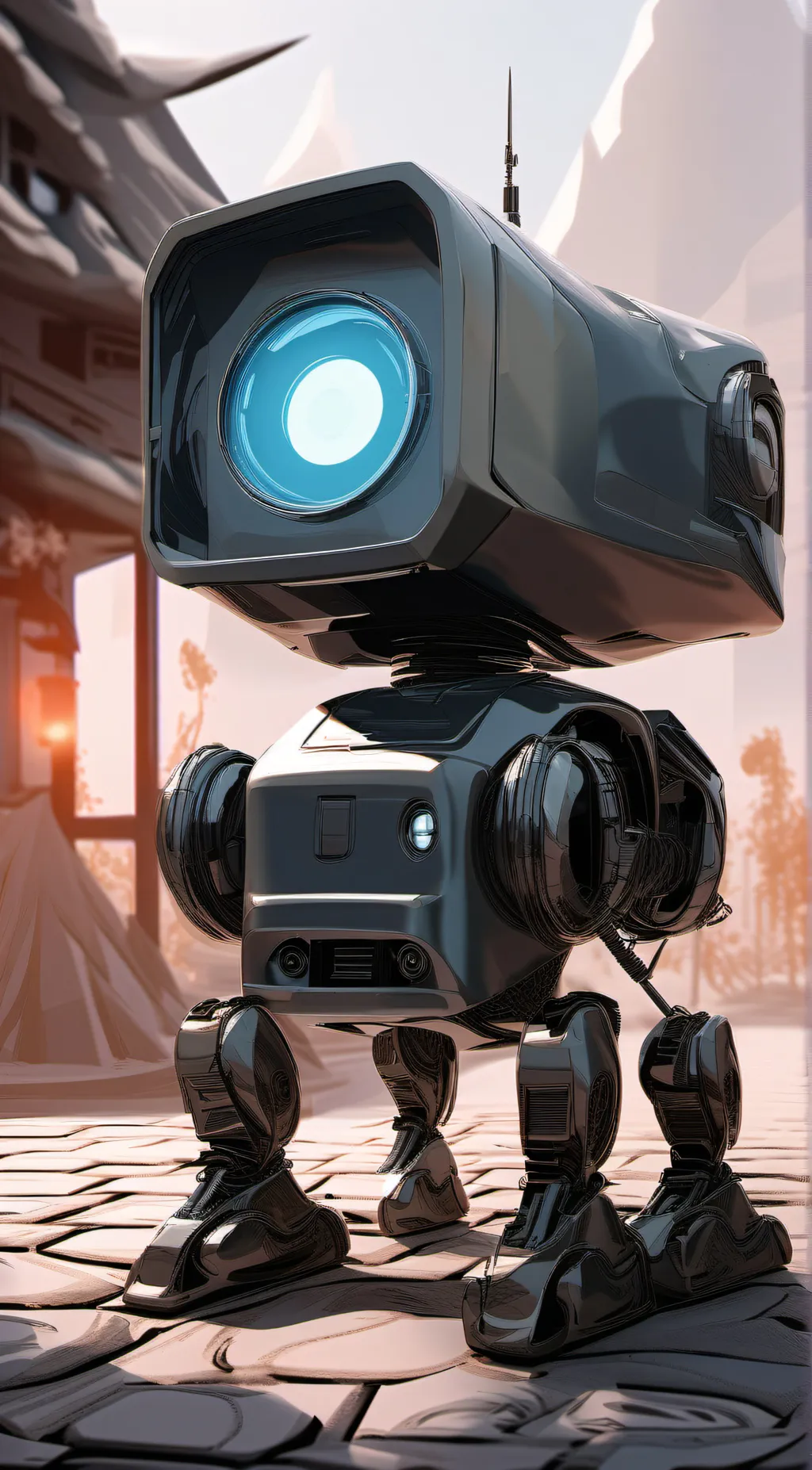 ai character: Assistant Droid  background