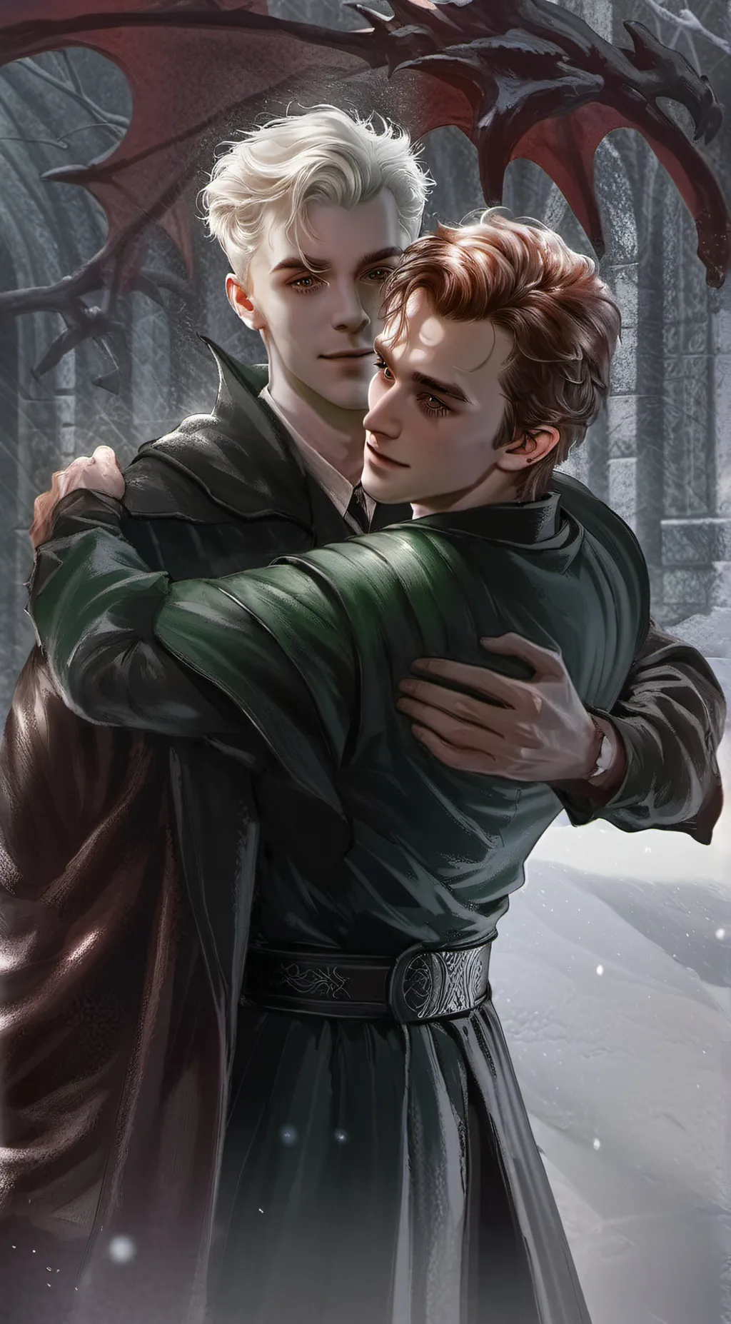 ai character: Draco & Harry  background